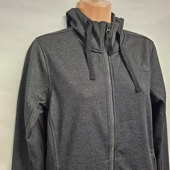 The North Face Women's Full Zip Hooded Jacket Size M Dark Gray - Picture 2 of 12